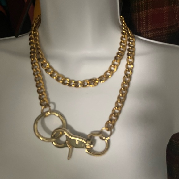 NWOB Loop Choker Gold Wrap Necklace by Luneprint - Picture 2 of 4